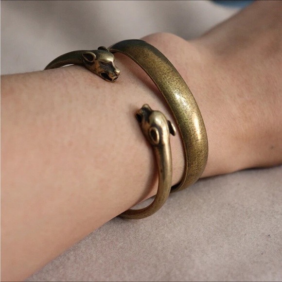 Brass leopard bracelet - Picture 2 of 4